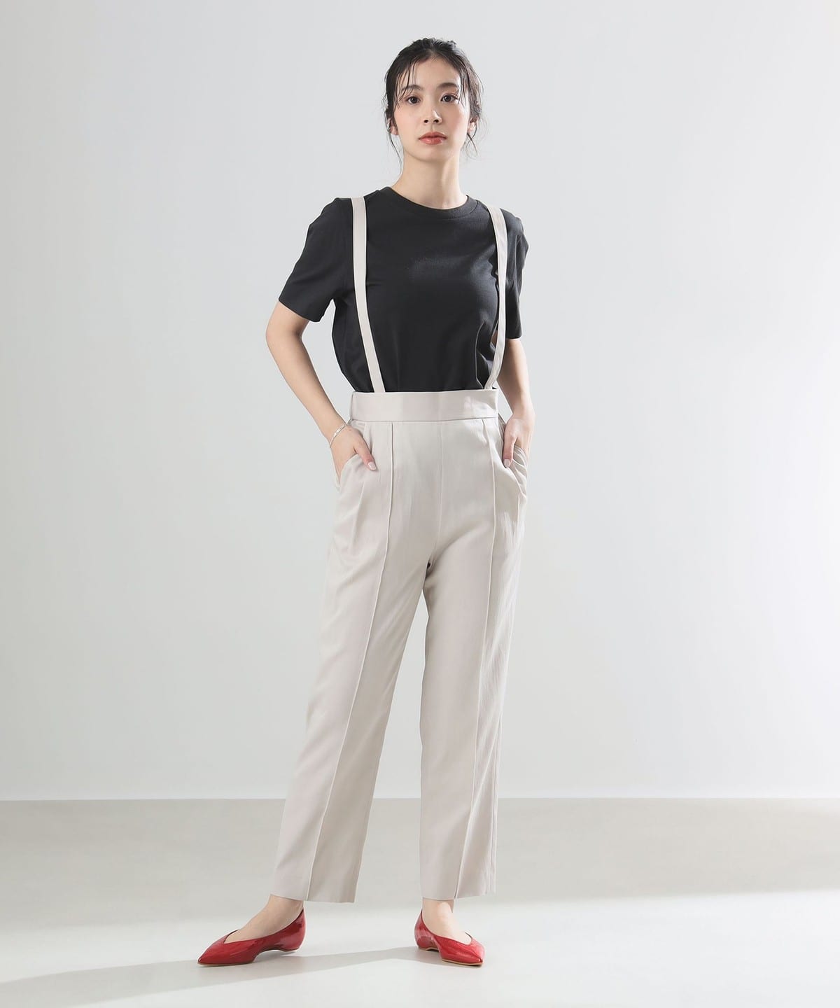 丝光缎面裤子