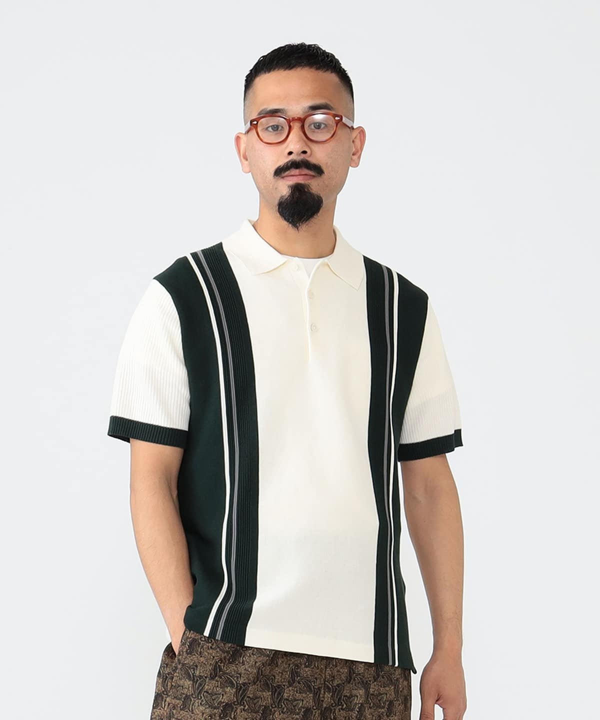 条纹针织Polo衫 12