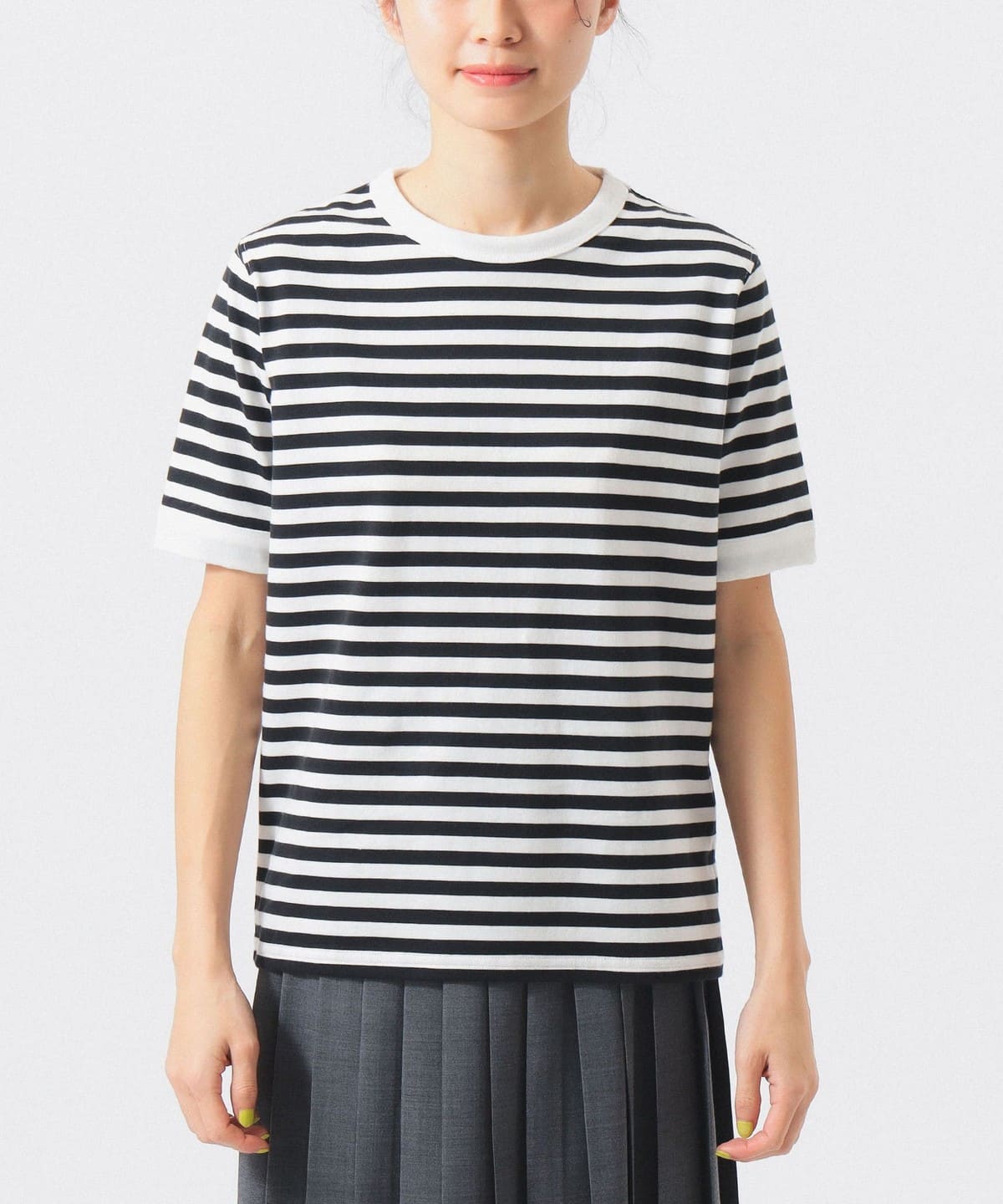 条纹包边领短袖T恤 9