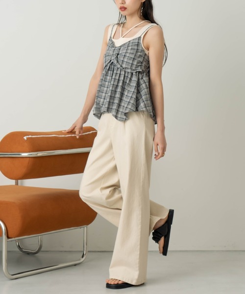 格纹蝴蝶结 吊带上衣 22