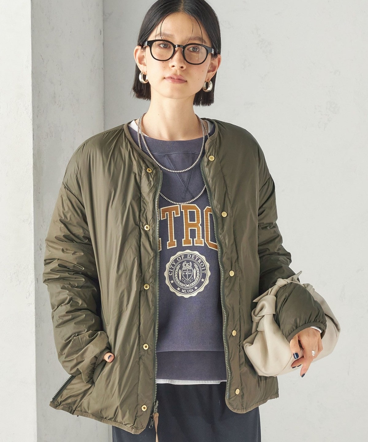 可手洗 双面穿 多穿法衍缝羽绒服 44