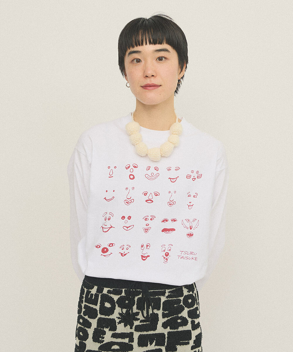 Tsuru Taisuke×WAAN NICE FACE 长袖T恤 7