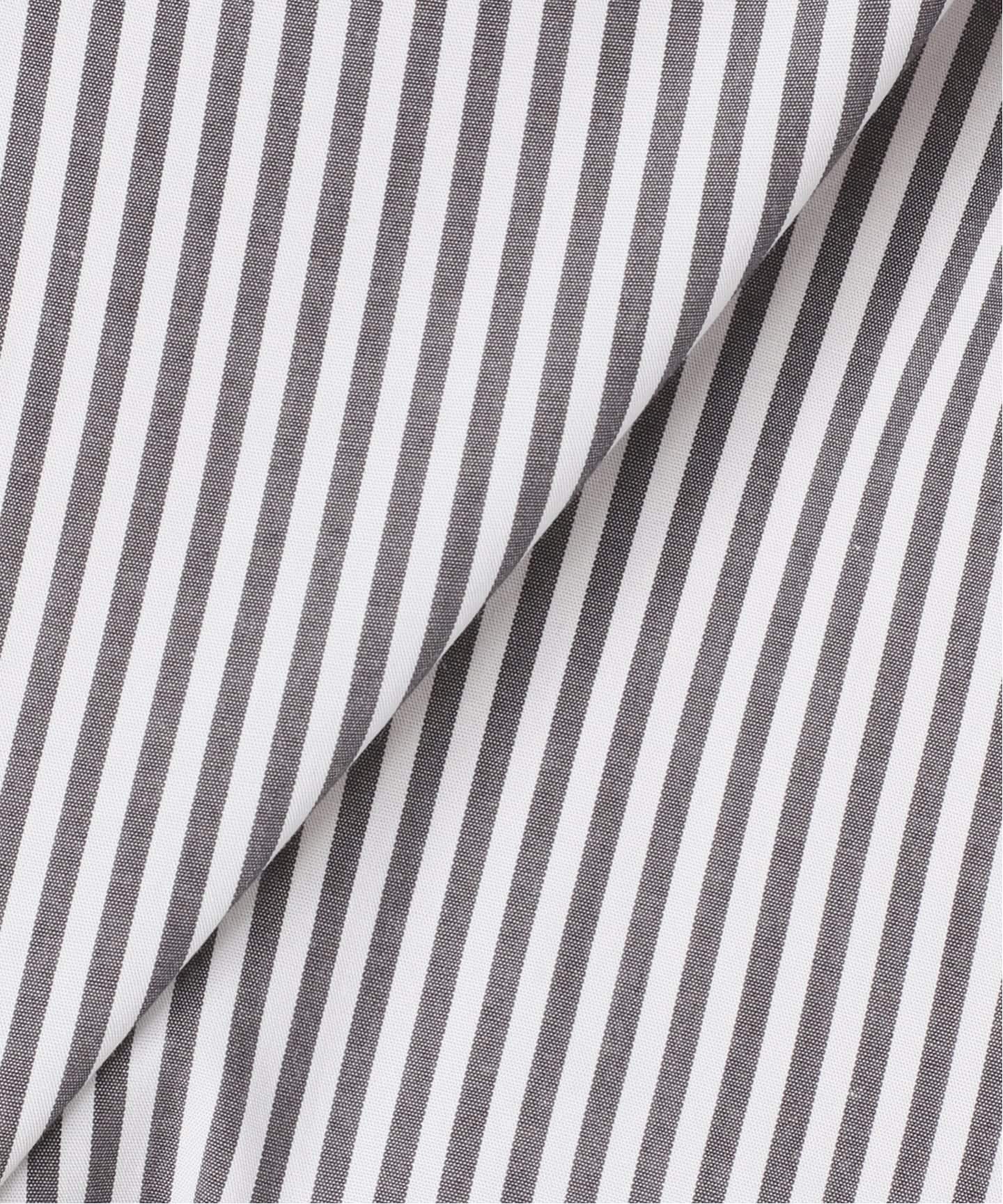 彩色条纹宽松袖长款衬衫 45