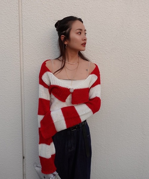 条纹短款小坎肩 22