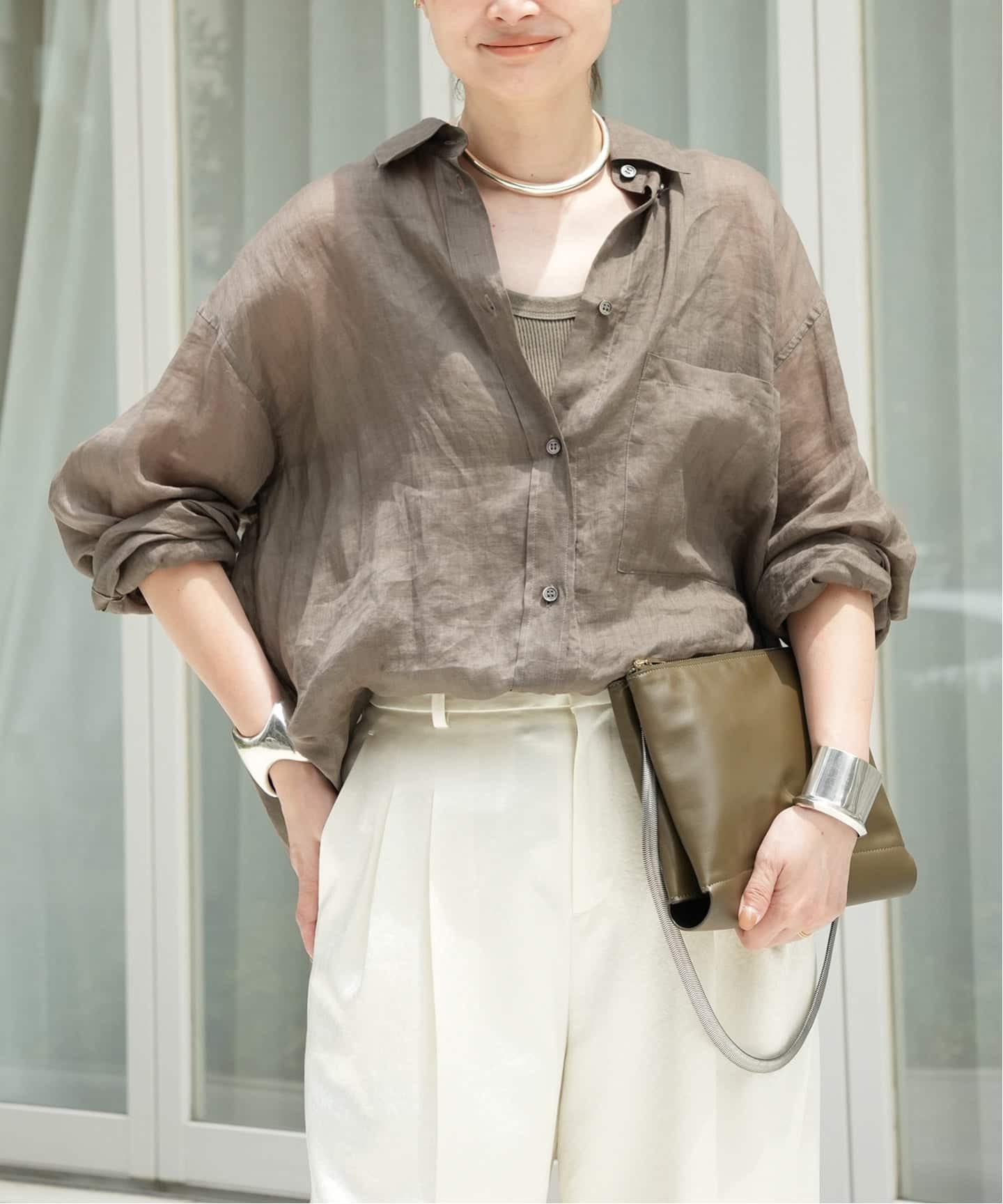 *Sheer Ramie 衬衫 17