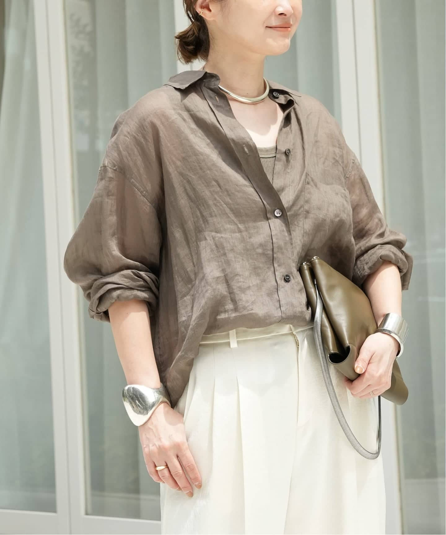 *Sheer Ramie 衬衫 18