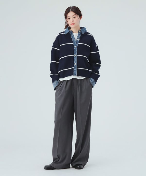 牛仔叠穿风针织开衫 4
