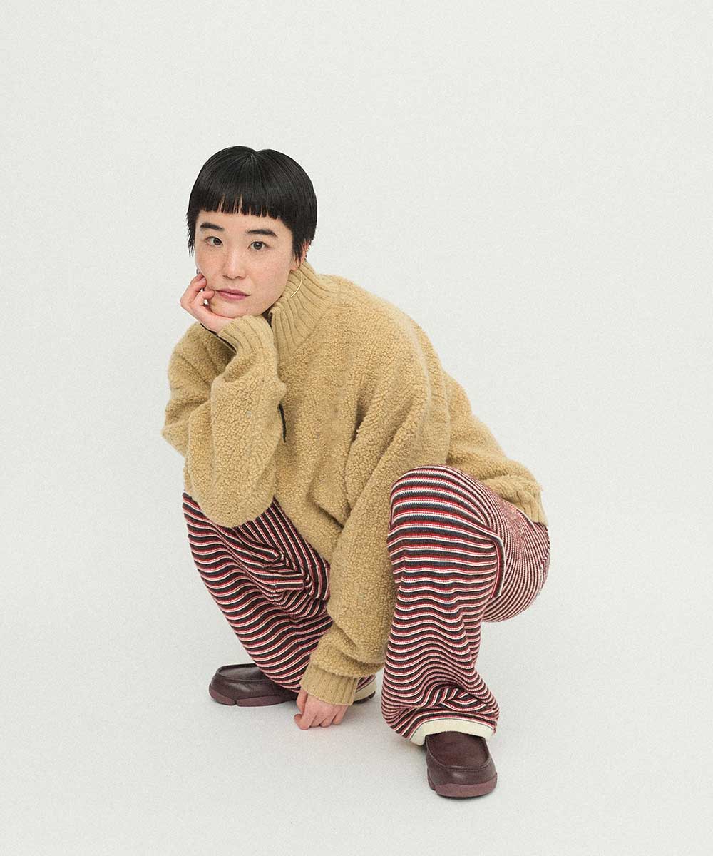 HOSO 多色条纹裤子 4