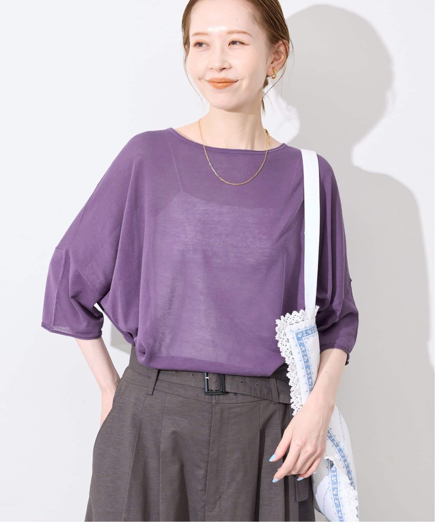 棉真丝 中袖针织衫 26