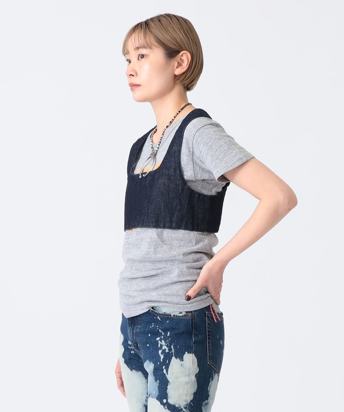 〈女装〉牛仔抹胸上衣 9