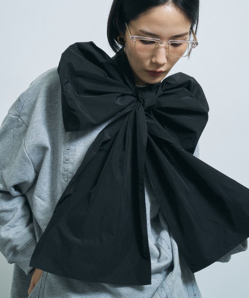 塔夫绸蝴蝶结丝带领子 11