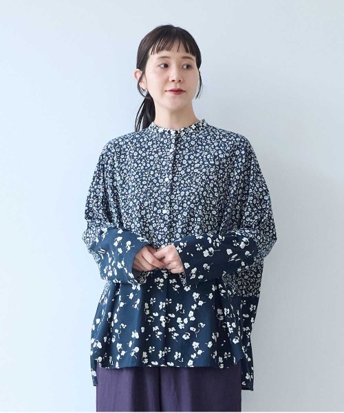 花卉印花拼接衬衫 14