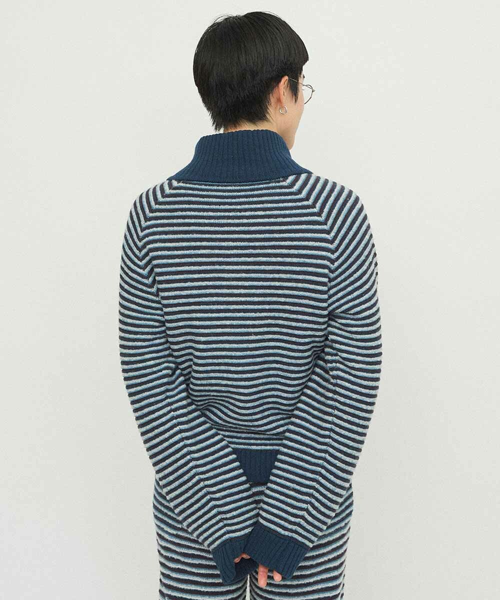 HOSO 多色细条纹 短款夹克 5