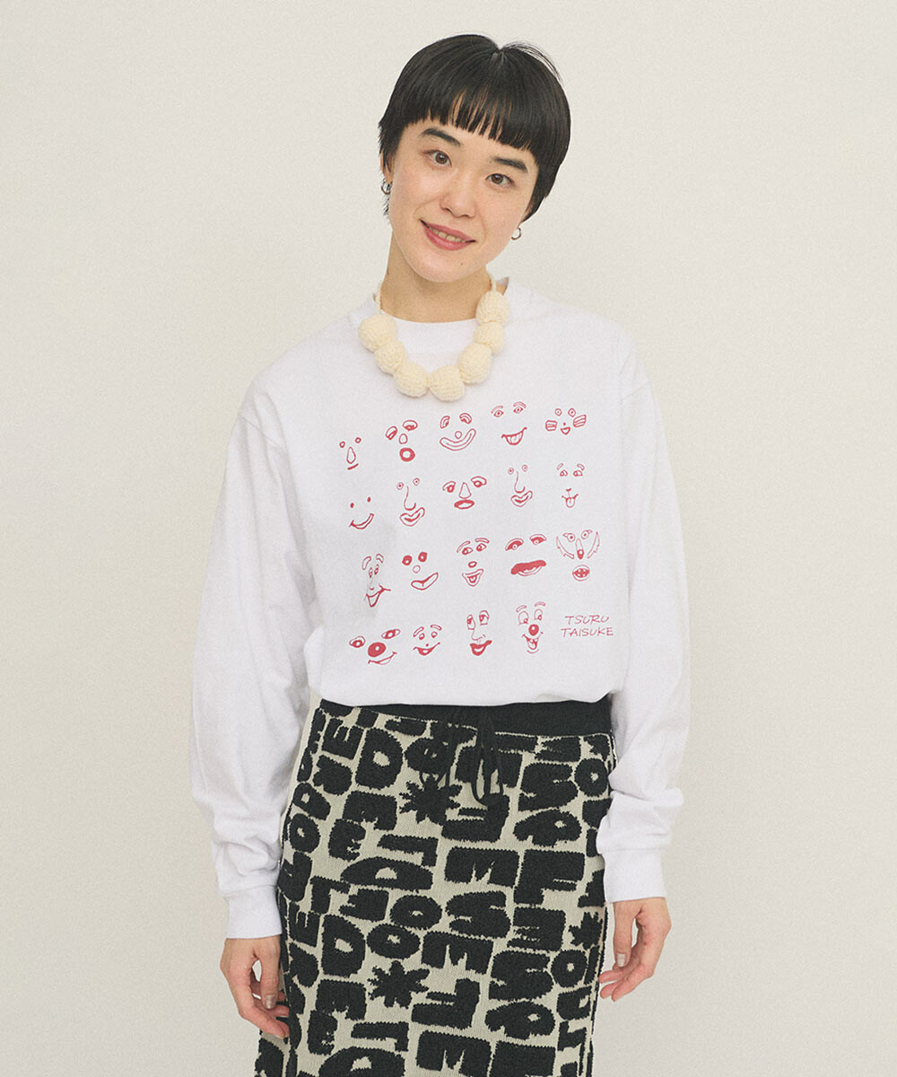 Tsuru Taisuke×WAAN NICE FACE 长袖T恤 8