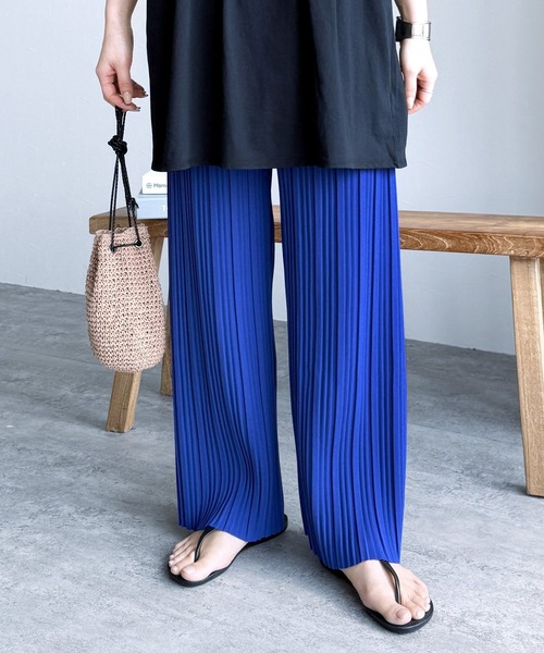 微宽压褶裤 96