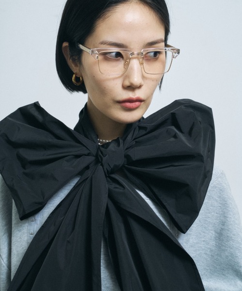 塔夫绸蝴蝶结丝带领子 13