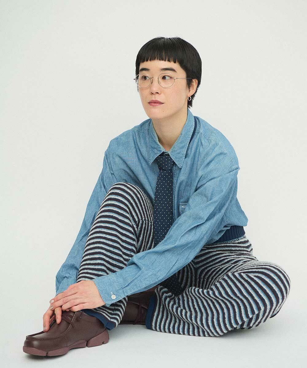 HOSO 多色条纹裤子 3