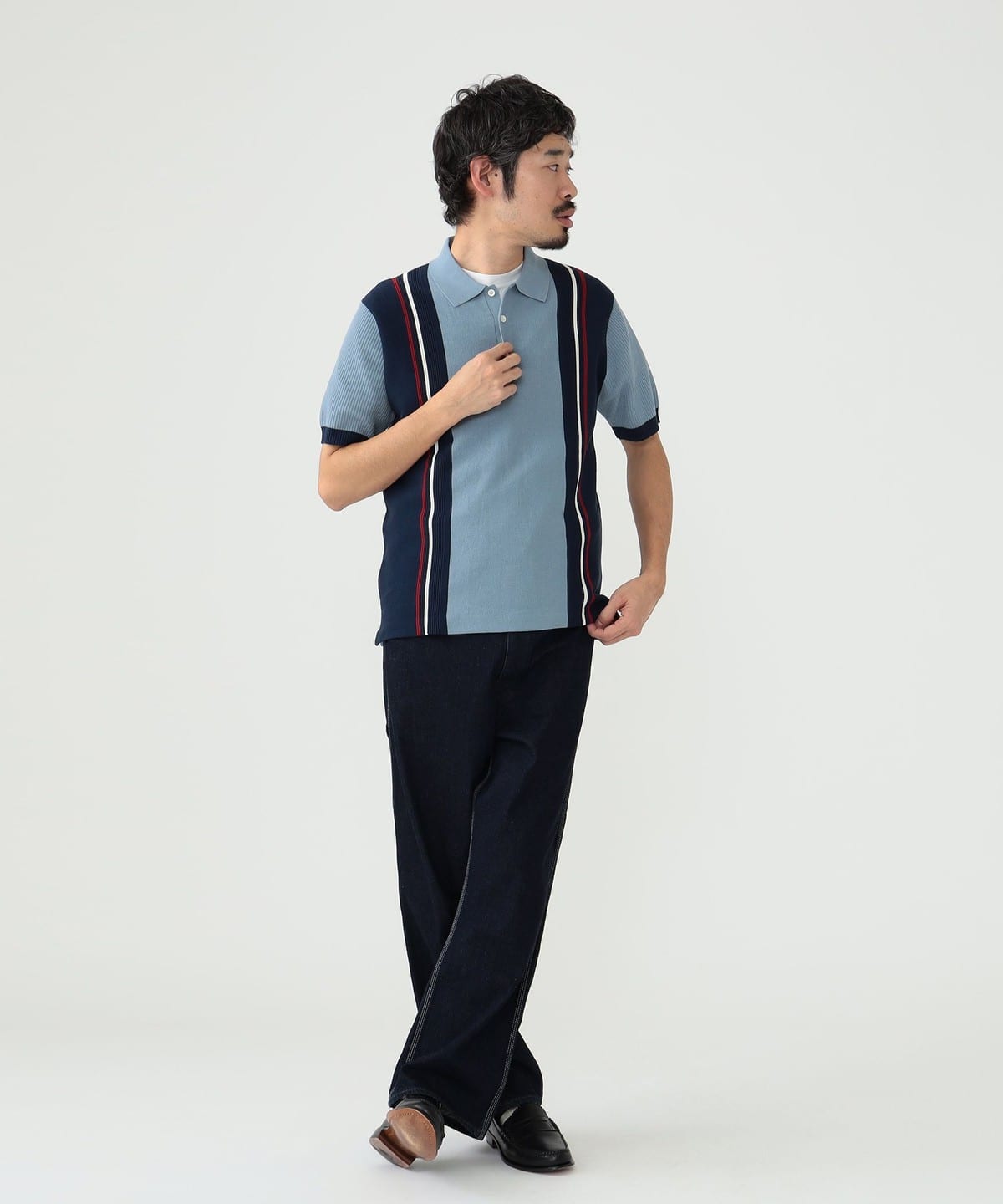 条纹针织Polo衫 9
