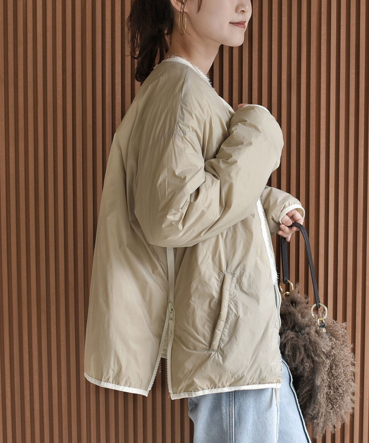 可手洗 双面穿 多穿法衍缝羽绒服 11