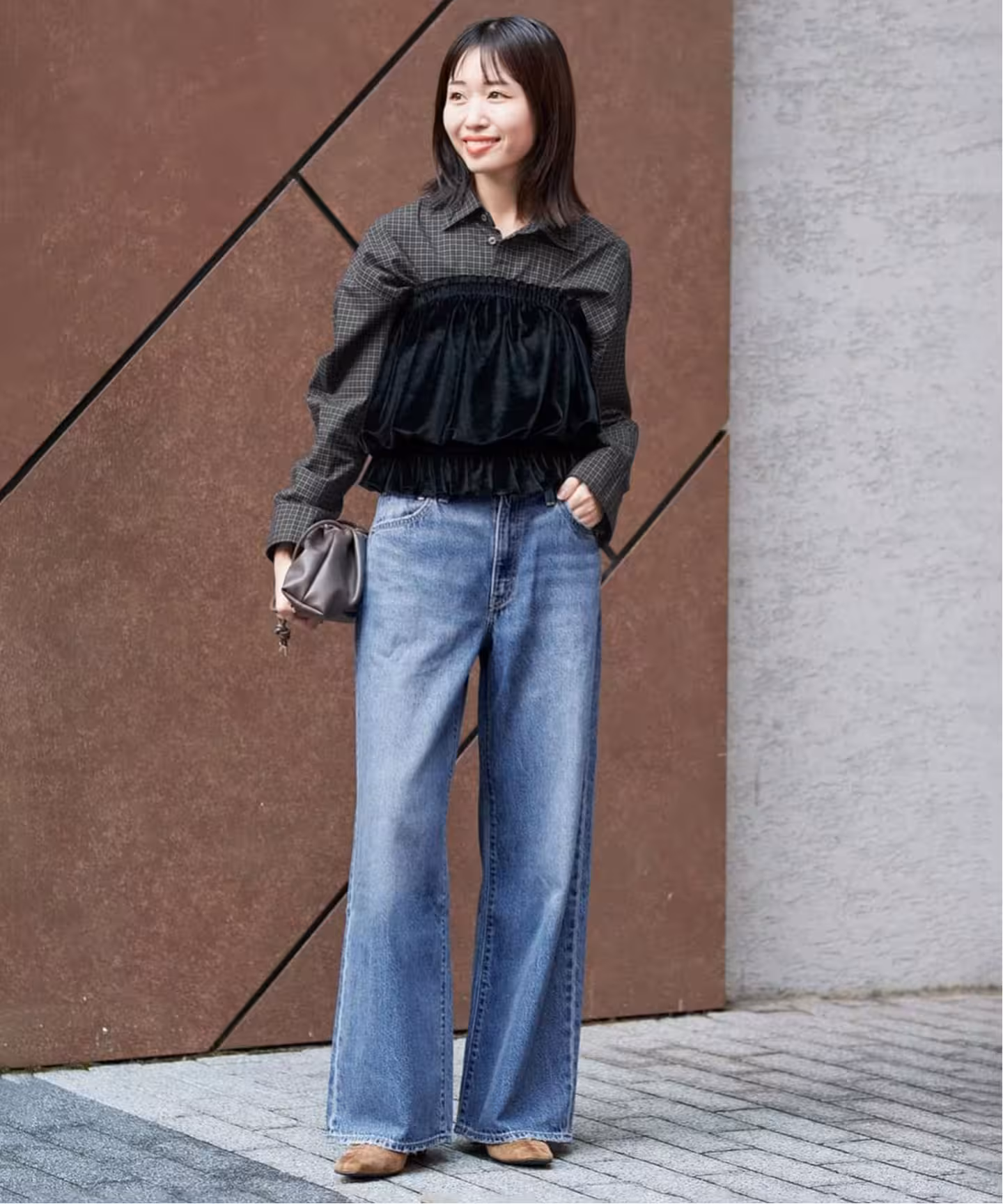 方格纹宽松廓形衬衫 15