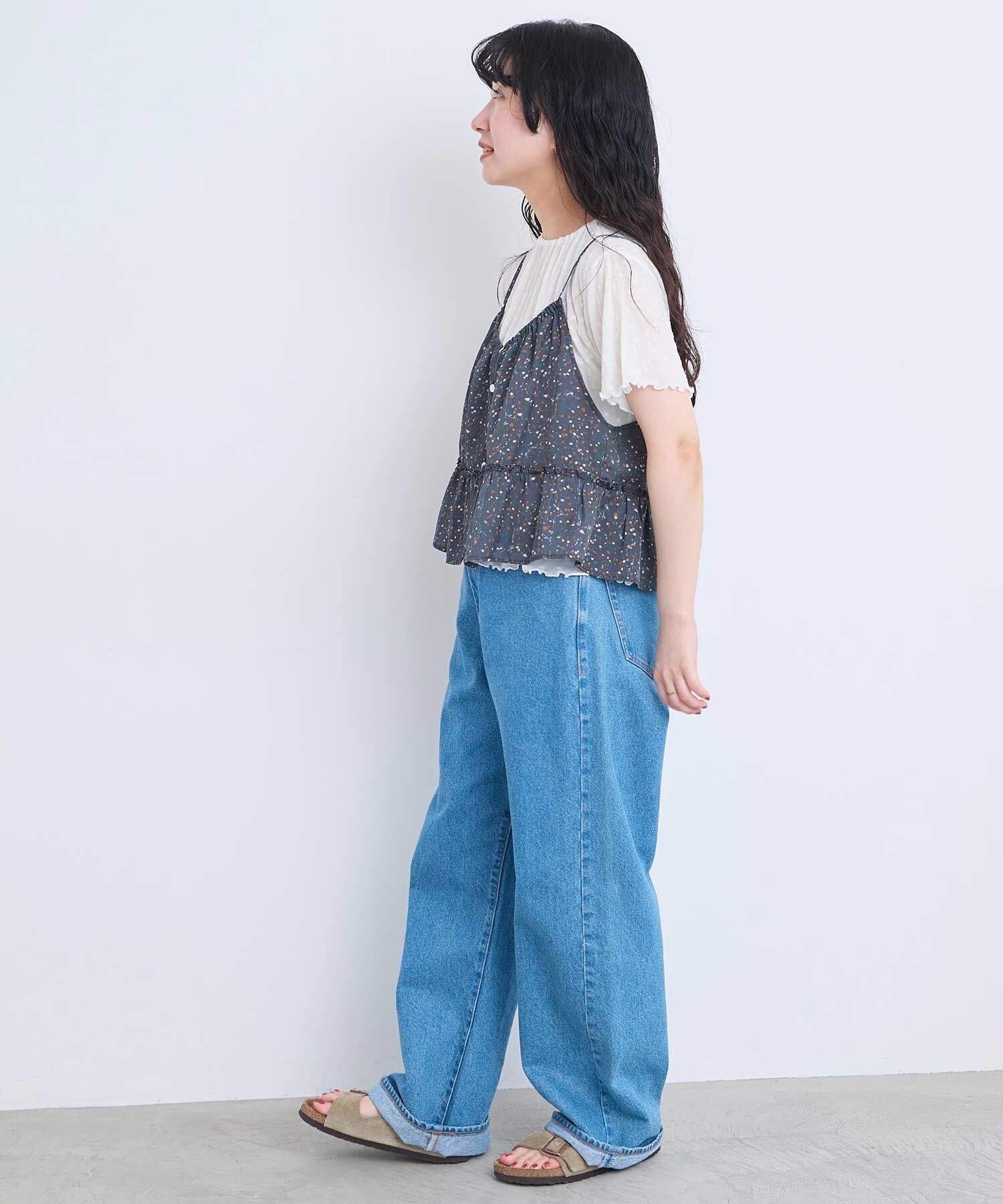 小颗粒手绘印花迷你吊带衬衫 19