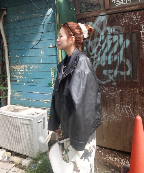 两穿复古合皮夹克 外套 41
