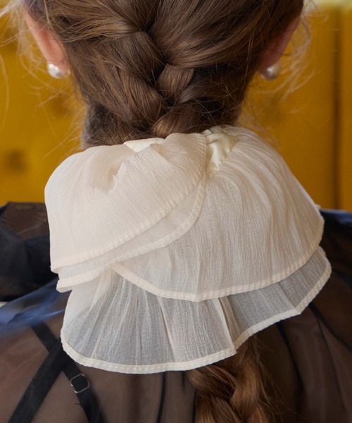 透视蓬感荷叶边发圈 8