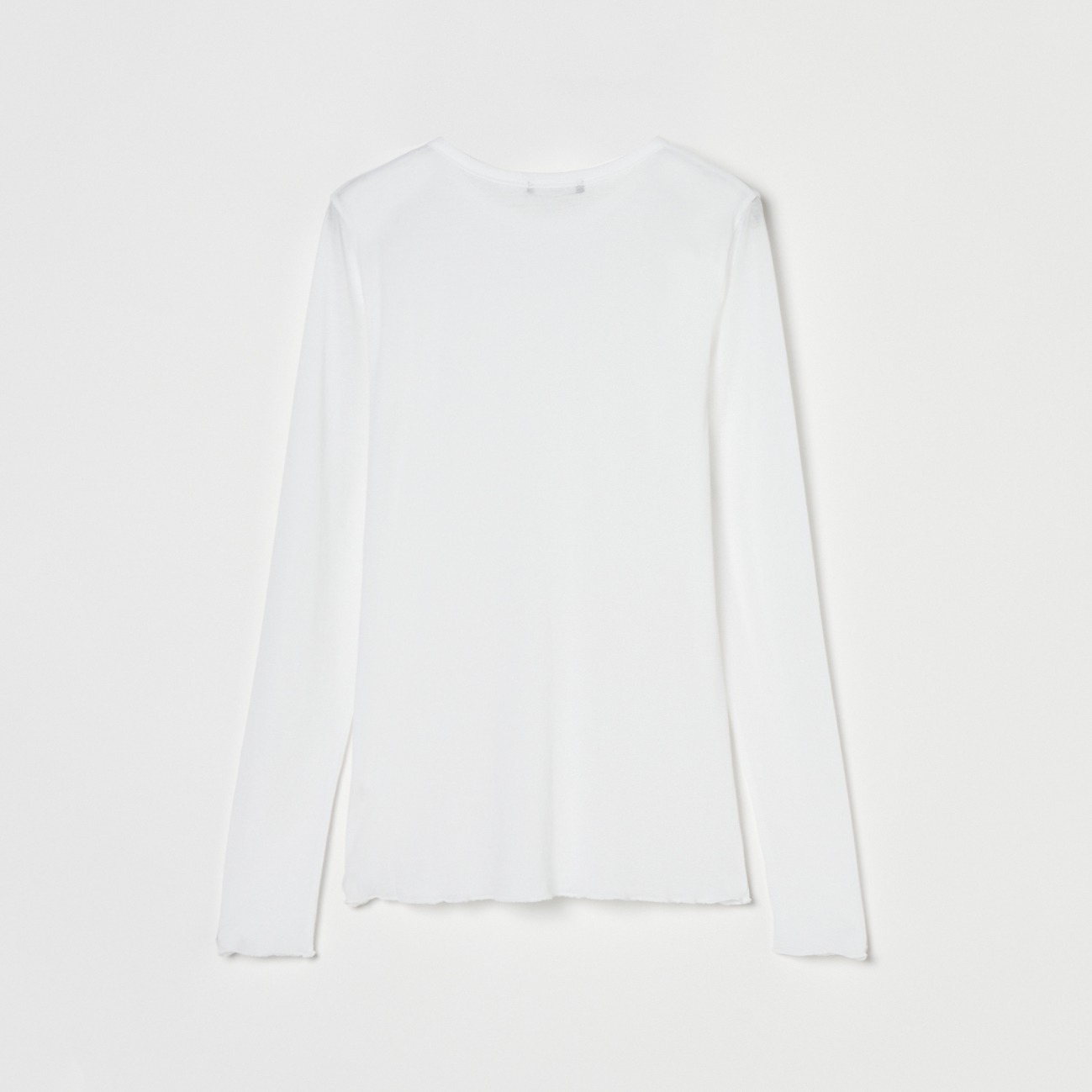 薄纱罗纹针织圆领上衣 17