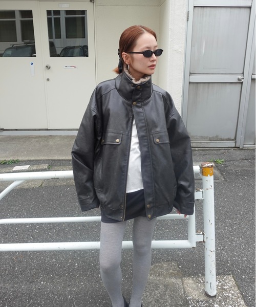 两穿复古合皮夹克 外套 6