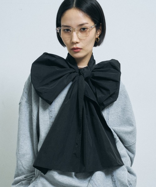 塔夫绸蝴蝶结丝带领子 14