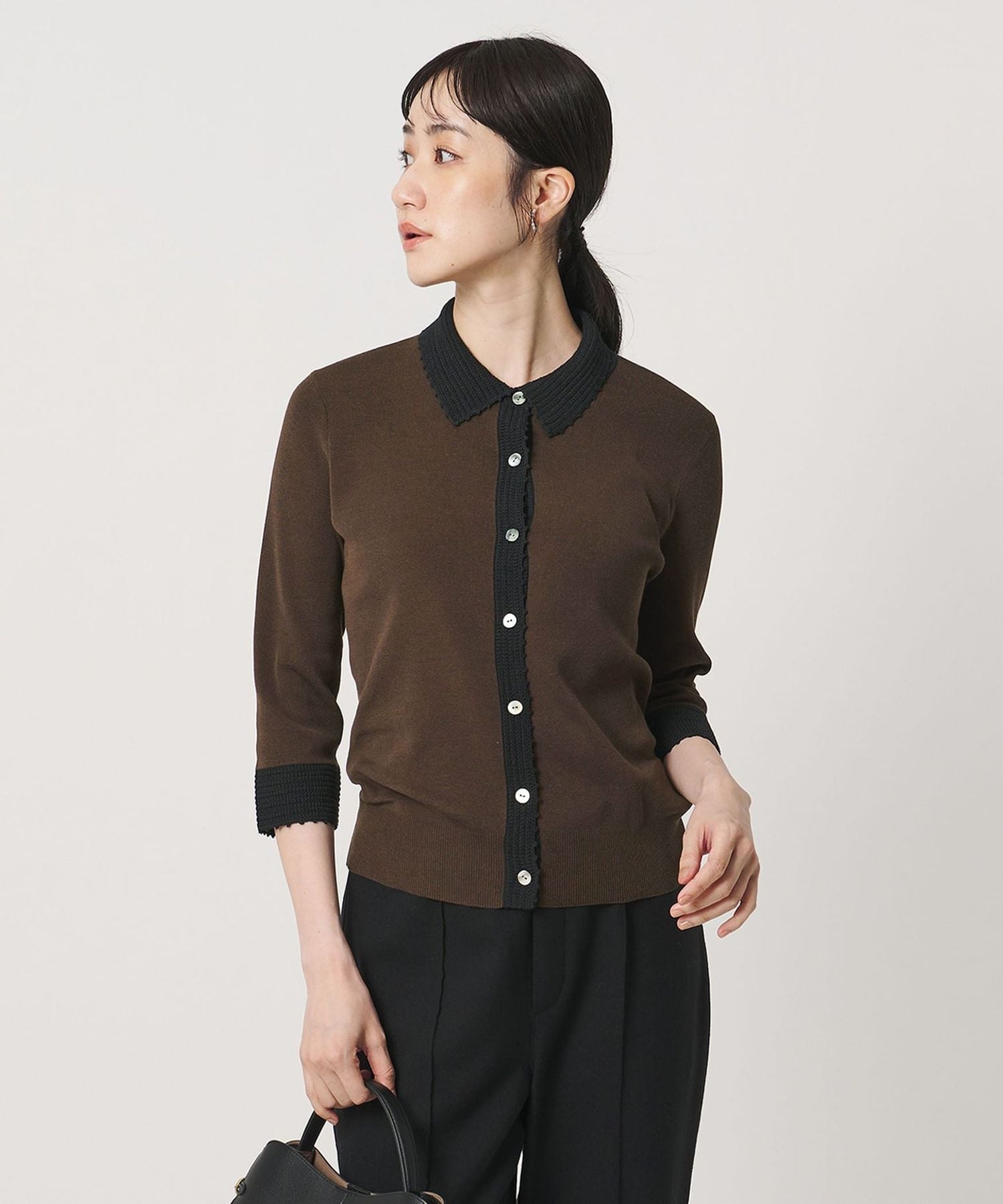 可水洗 钩针 Polo 开衫 4