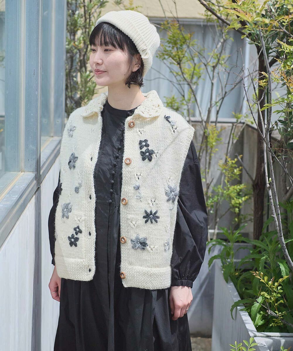 钩针领手工针织马甲 9