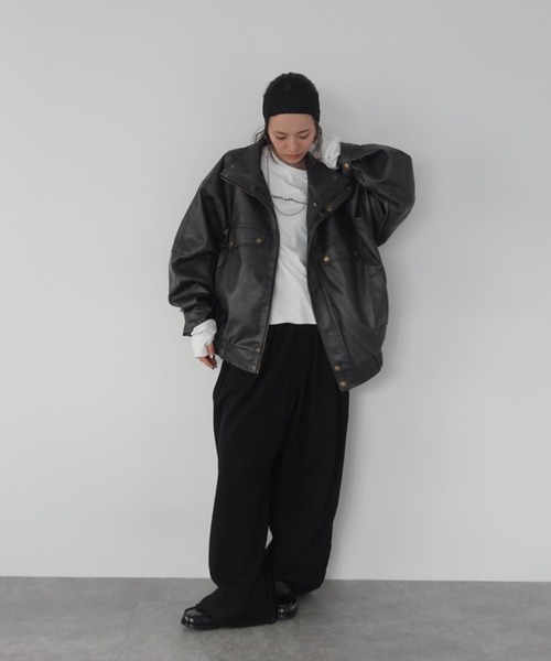 两穿复古合皮夹克 外套 18