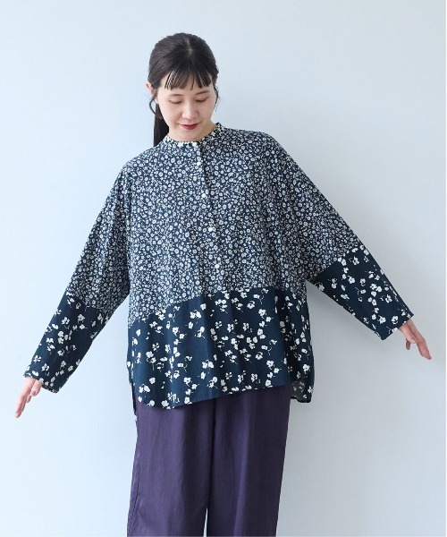 花卉印花拼接衬衫 12