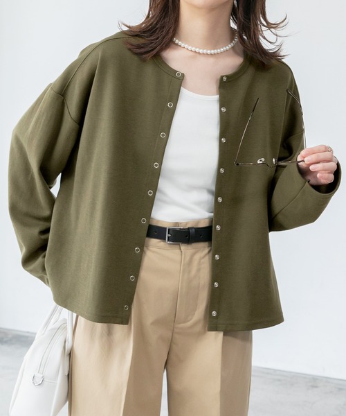 圆环按扣开衫 163