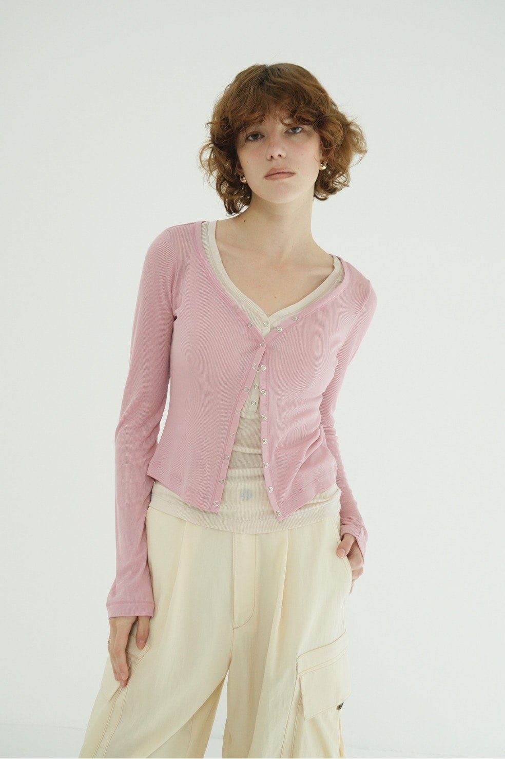 弧形领叠穿套装上衣 26