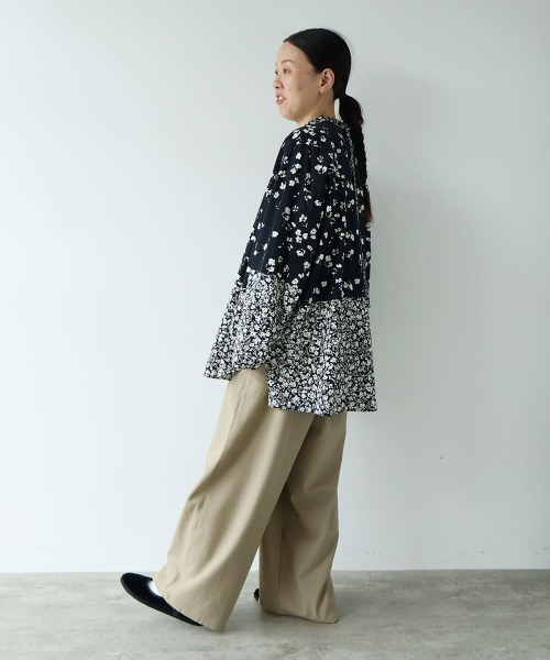 花卉印花拼接衬衫 6
