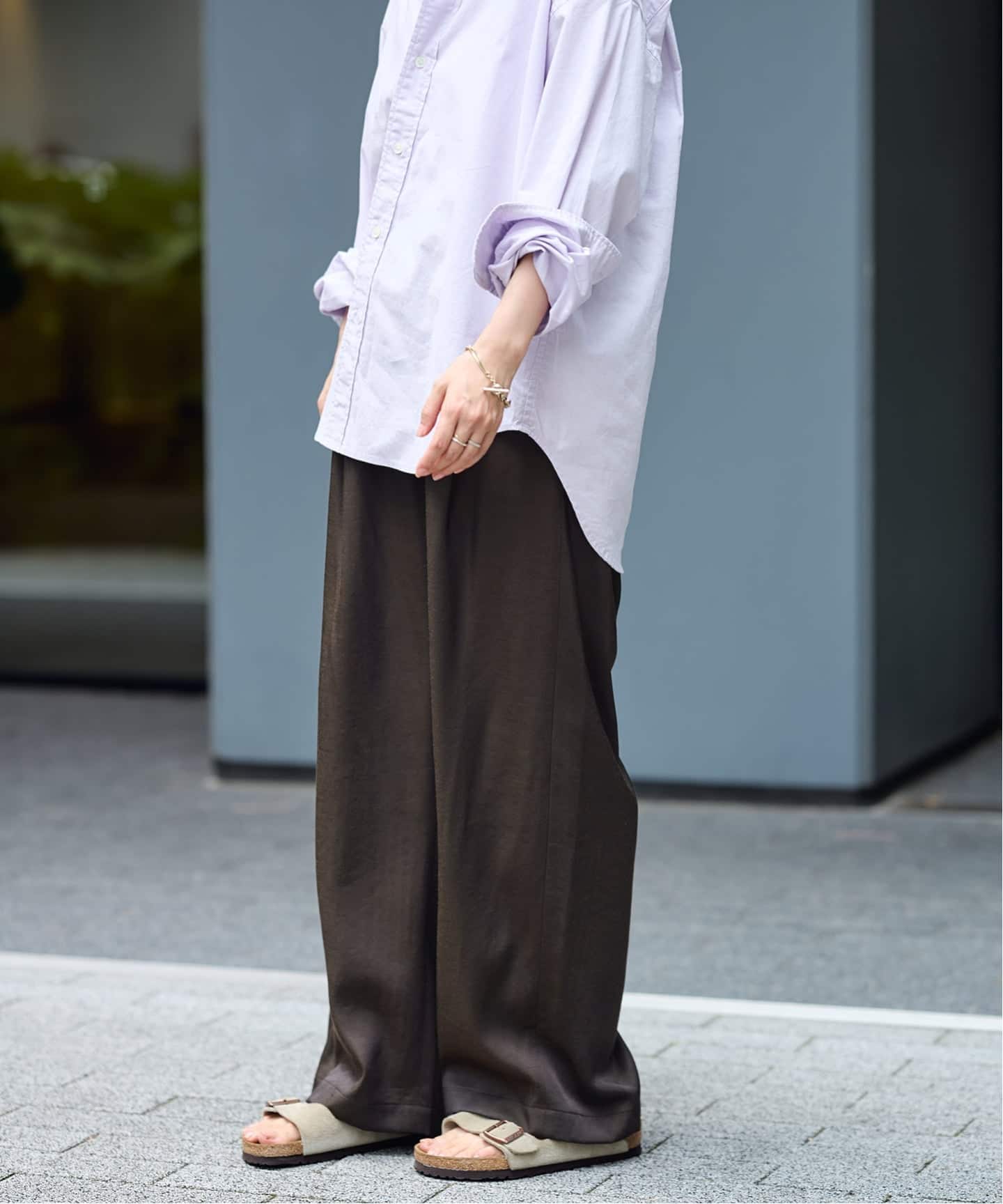 竹节斜纹休闲裤 34