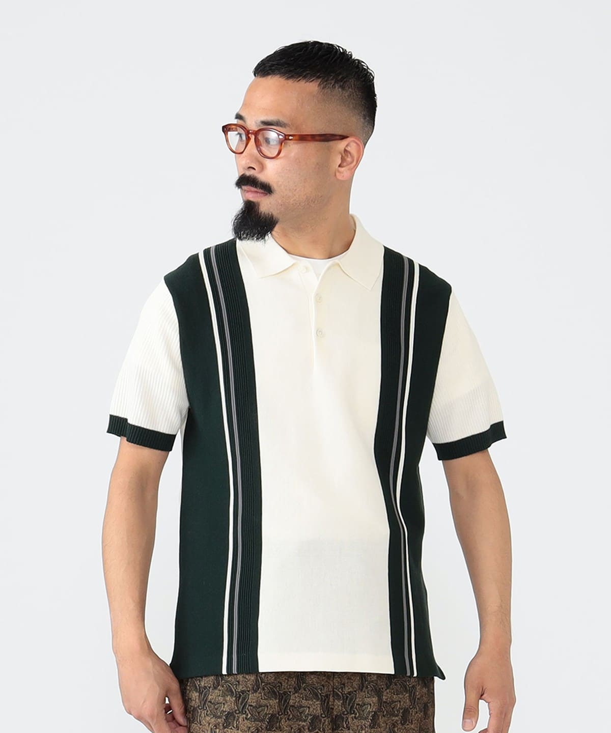 条纹针织Polo衫 11