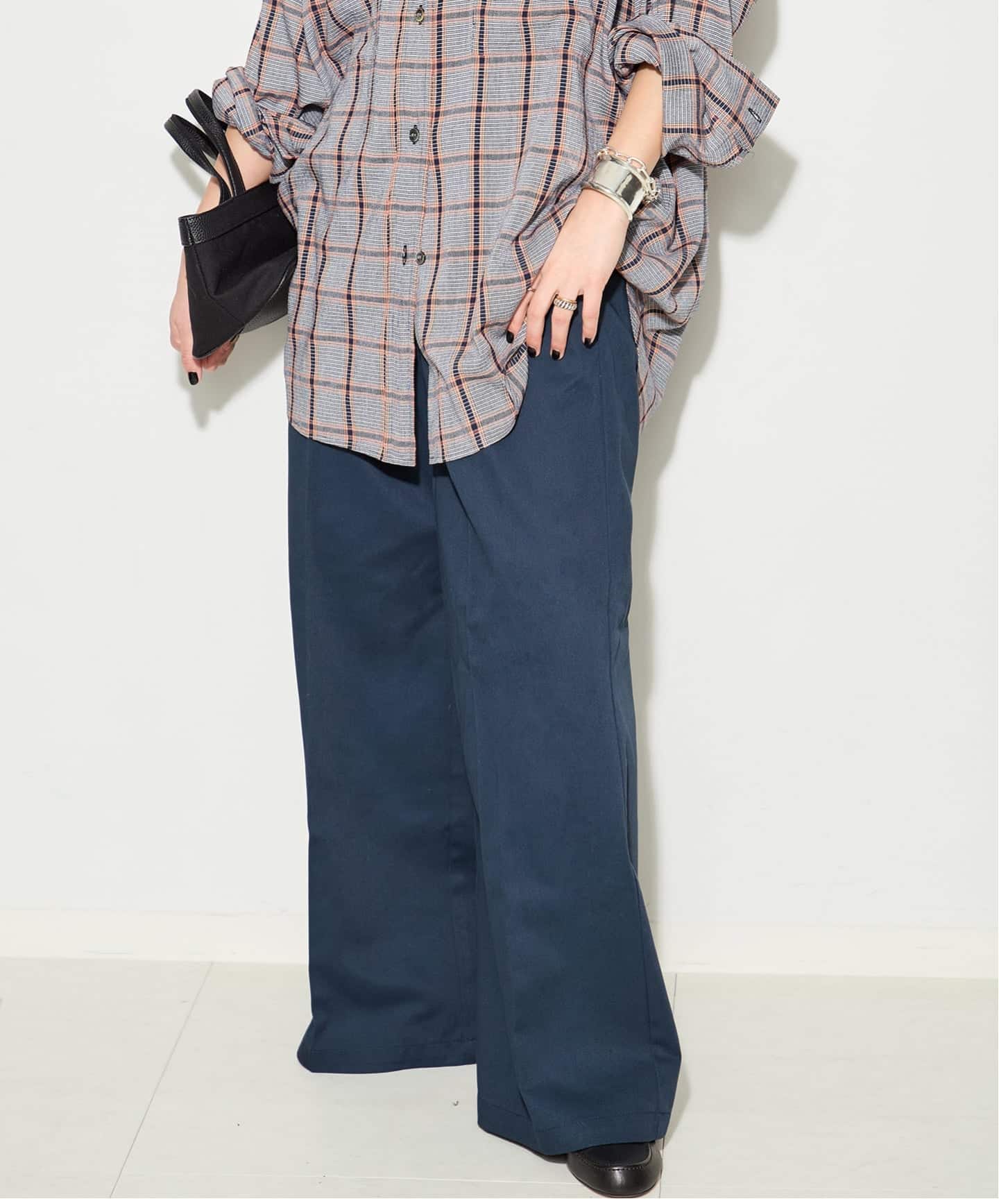 JANE SMITH 三方联名 双褶裥阔腿长裤 86