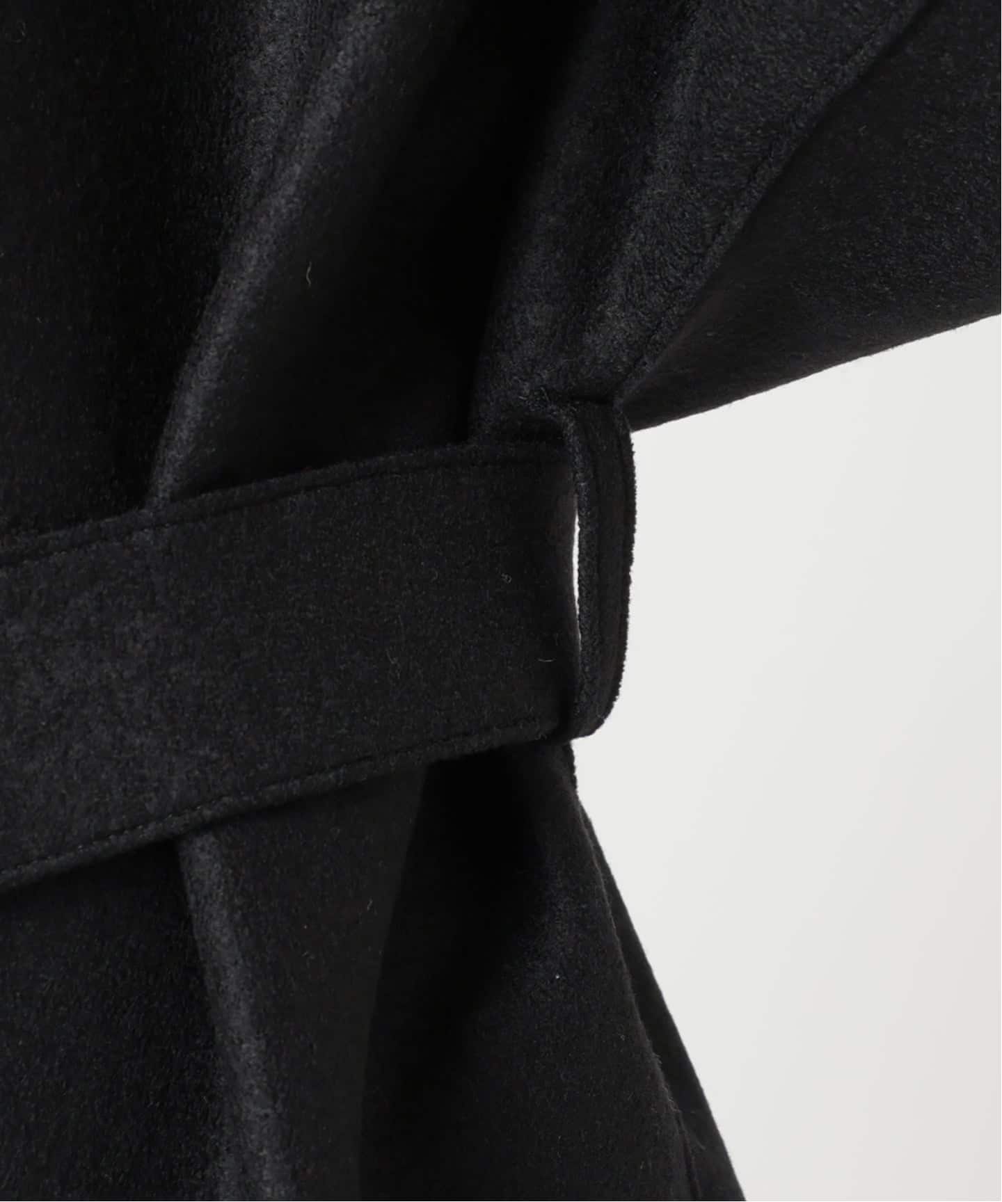 女士和服式披风压褶羊毛大衣 26