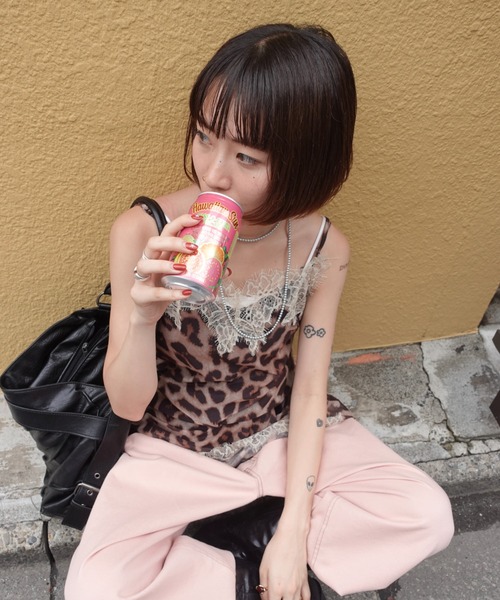 豹纹蕾丝吊带衫 77
