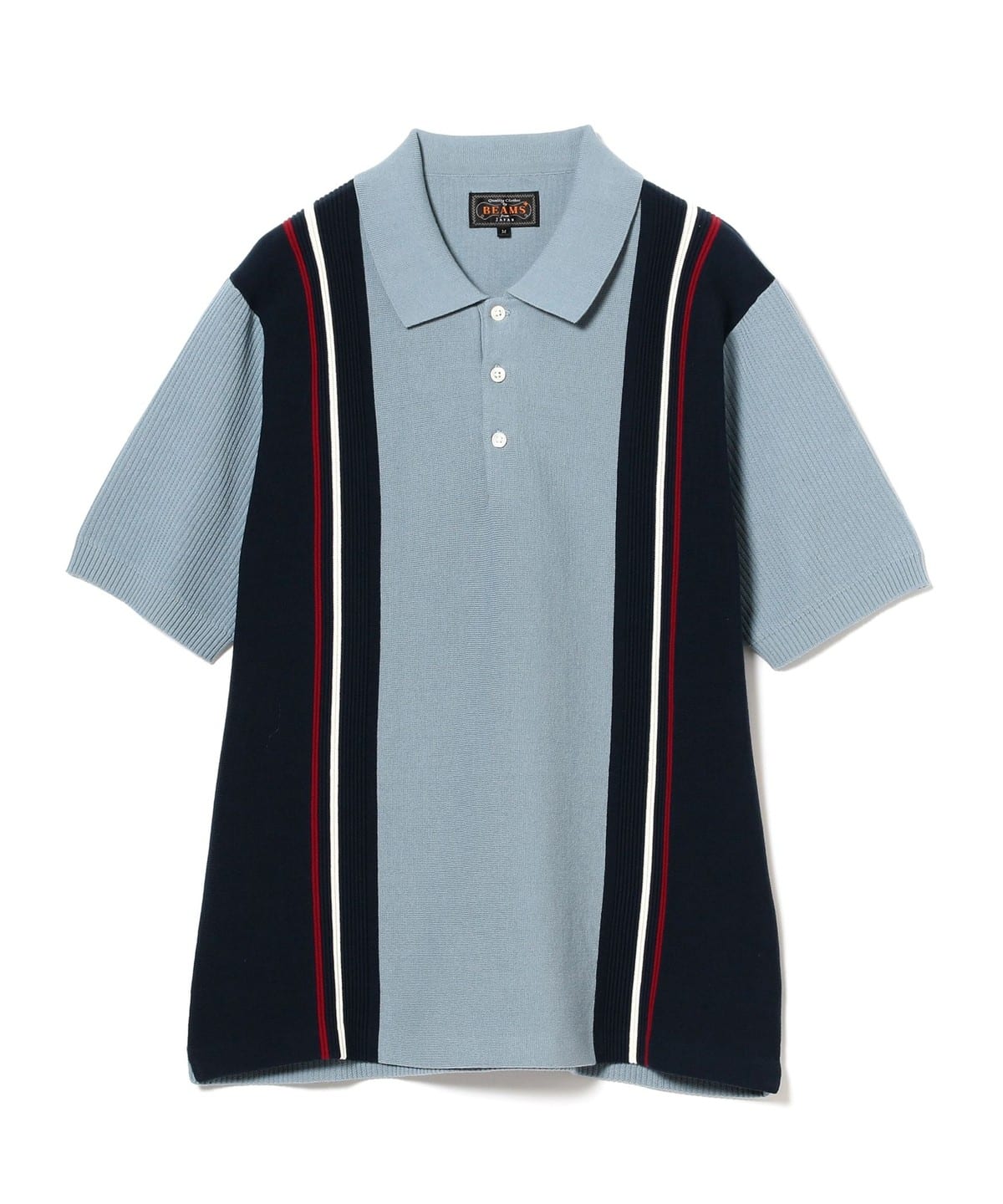 条纹针织Polo衫 44