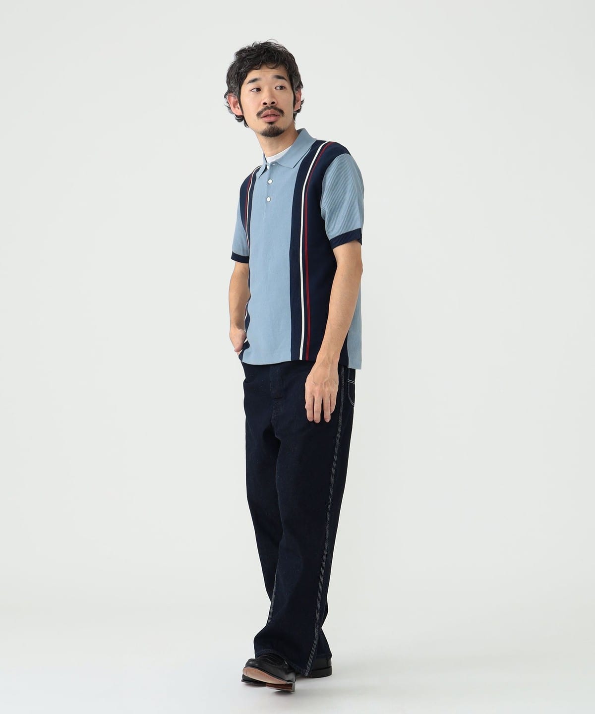 条纹针织Polo衫 10