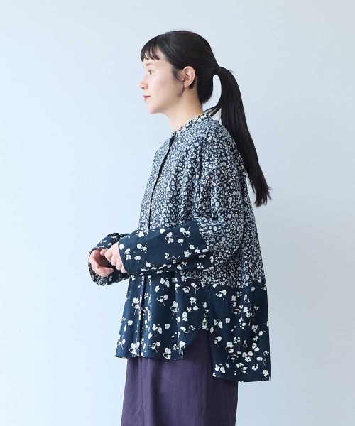 花卉印花拼接衬衫 15