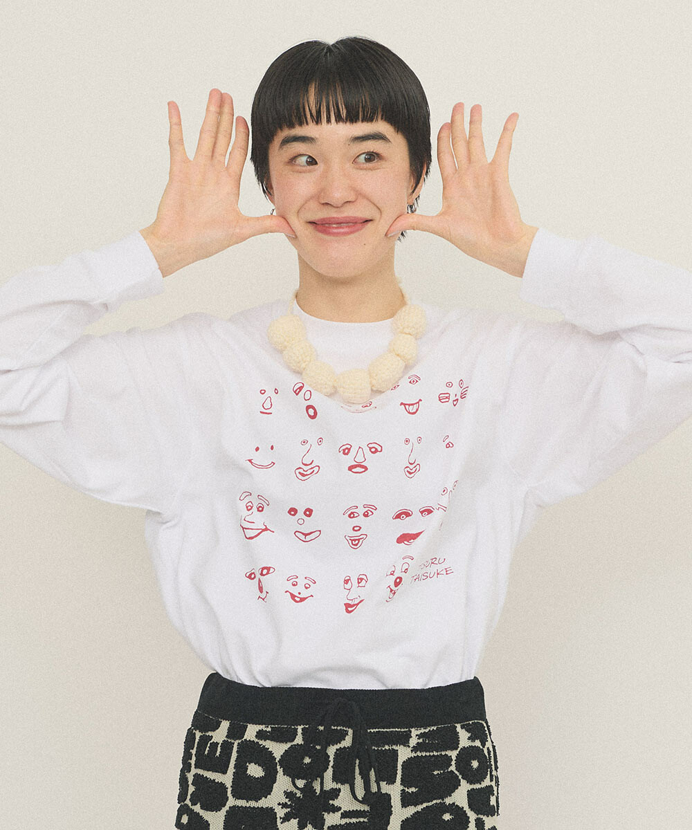 Tsuru Taisuke×WAAN NICE FACE 长袖T恤 5