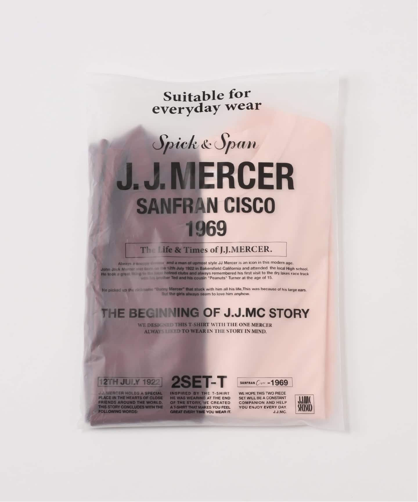 J.J.Mercer联名 2件装 短袖T恤 71