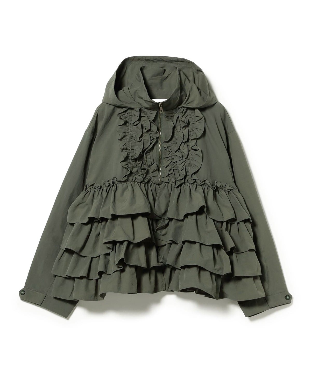 荷叶边连帽短外套 43