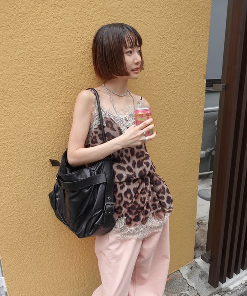 豹纹蕾丝吊带衫 62