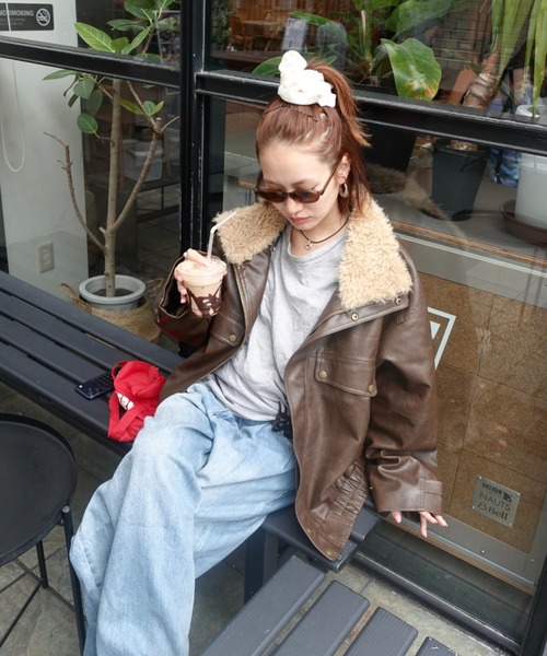两穿复古合皮夹克 外套 15